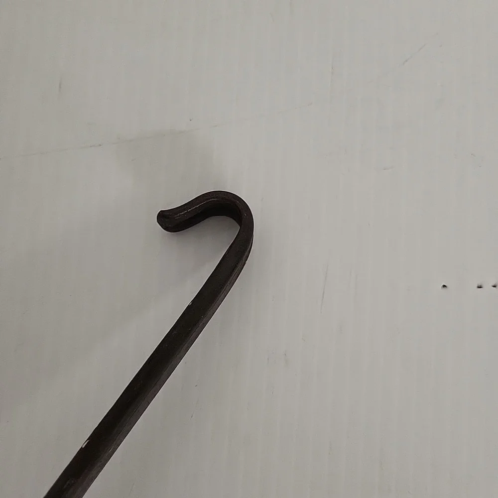 Antique Gray Perforated Dipper  Enamelware Kitchen Ladle